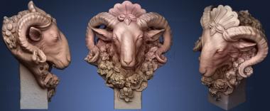 3D model Head of a Ram (STL)